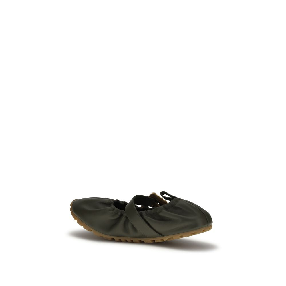 Bicolor Calf Leather Bos Taurus Ballet Flats
