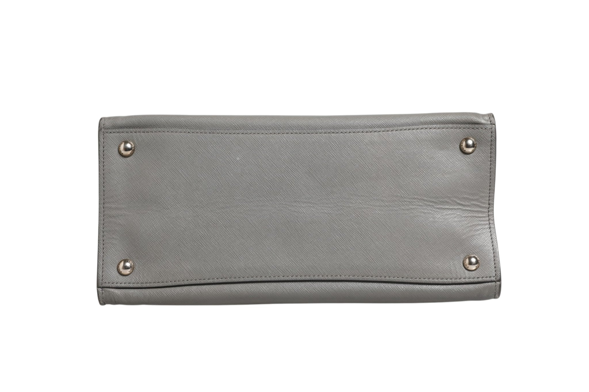 Gray Saffiano Leather Tote