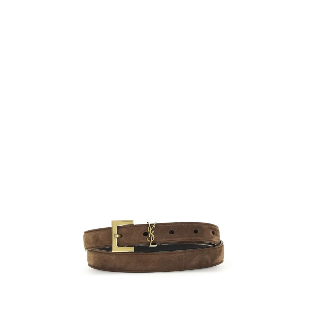 Brown Calf Leather Bos Taurus Thin Belt
