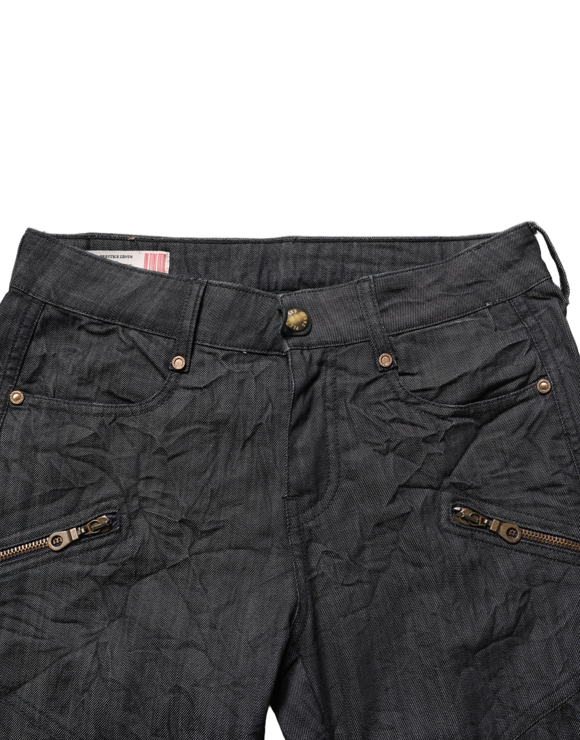 Black Cotton Mid Waist Skinny Denim Jeans