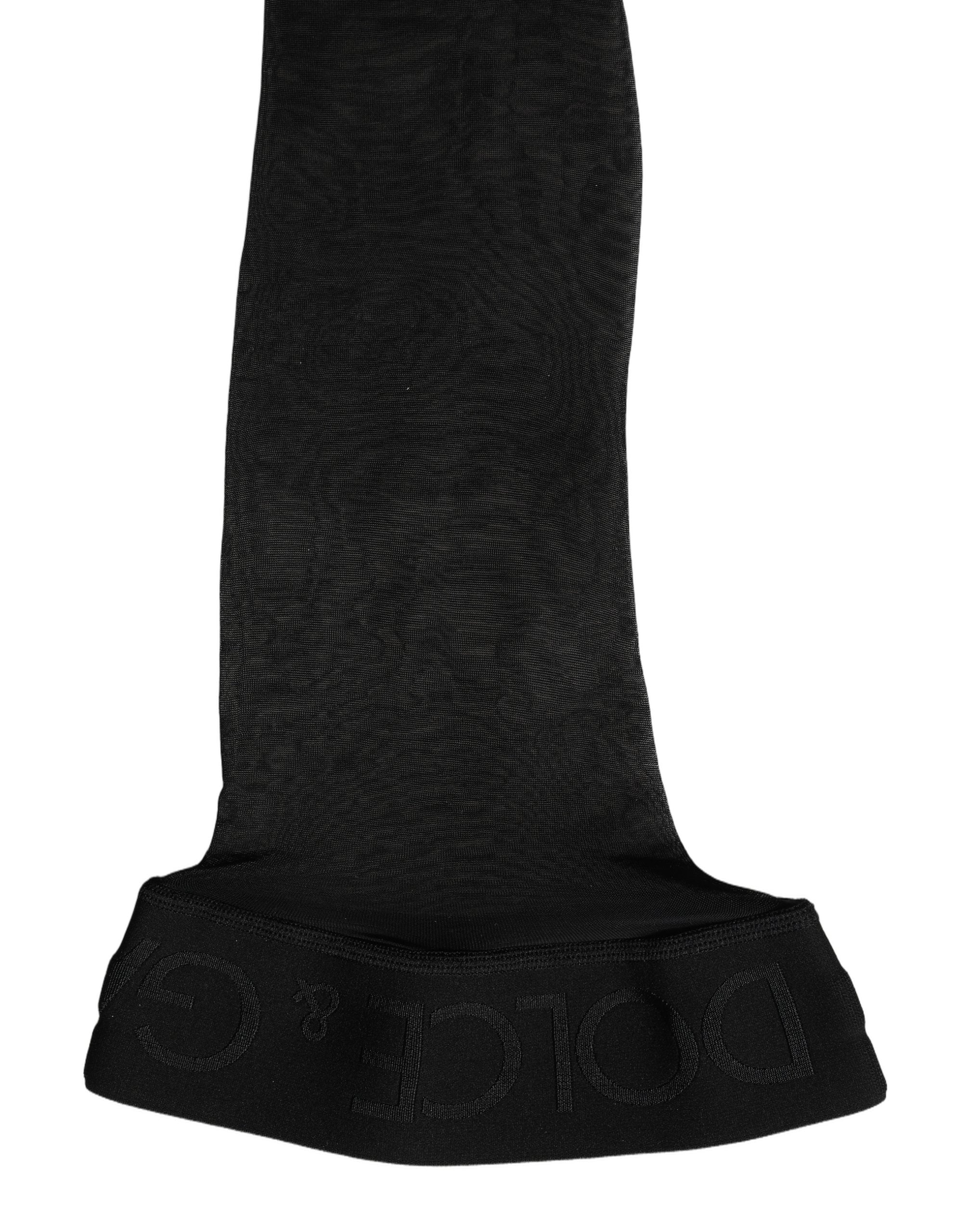 Black Sheer Nylon Thigh High Stockings Socks