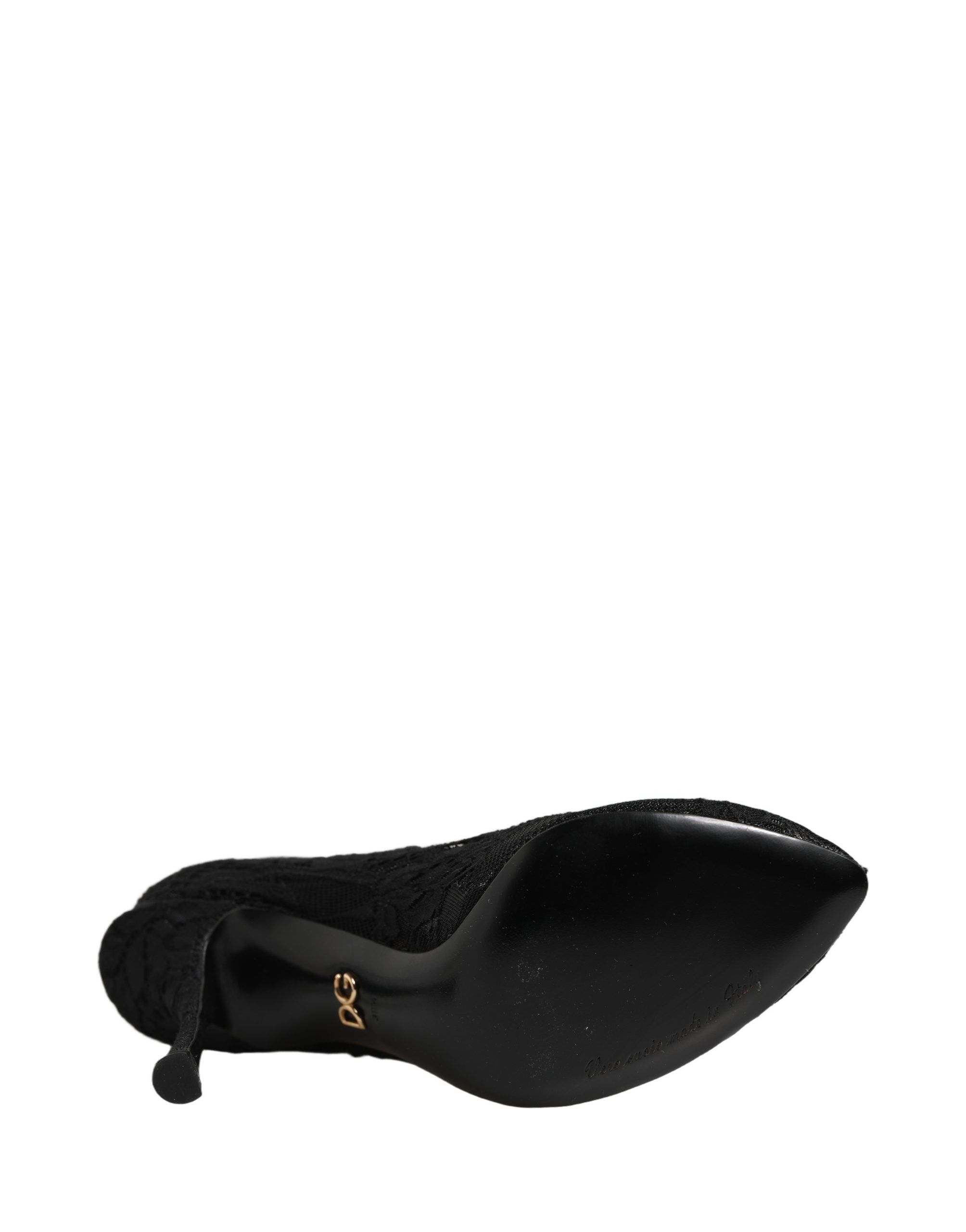 Black Taormina Lace Socks Boots Pumps Shoes