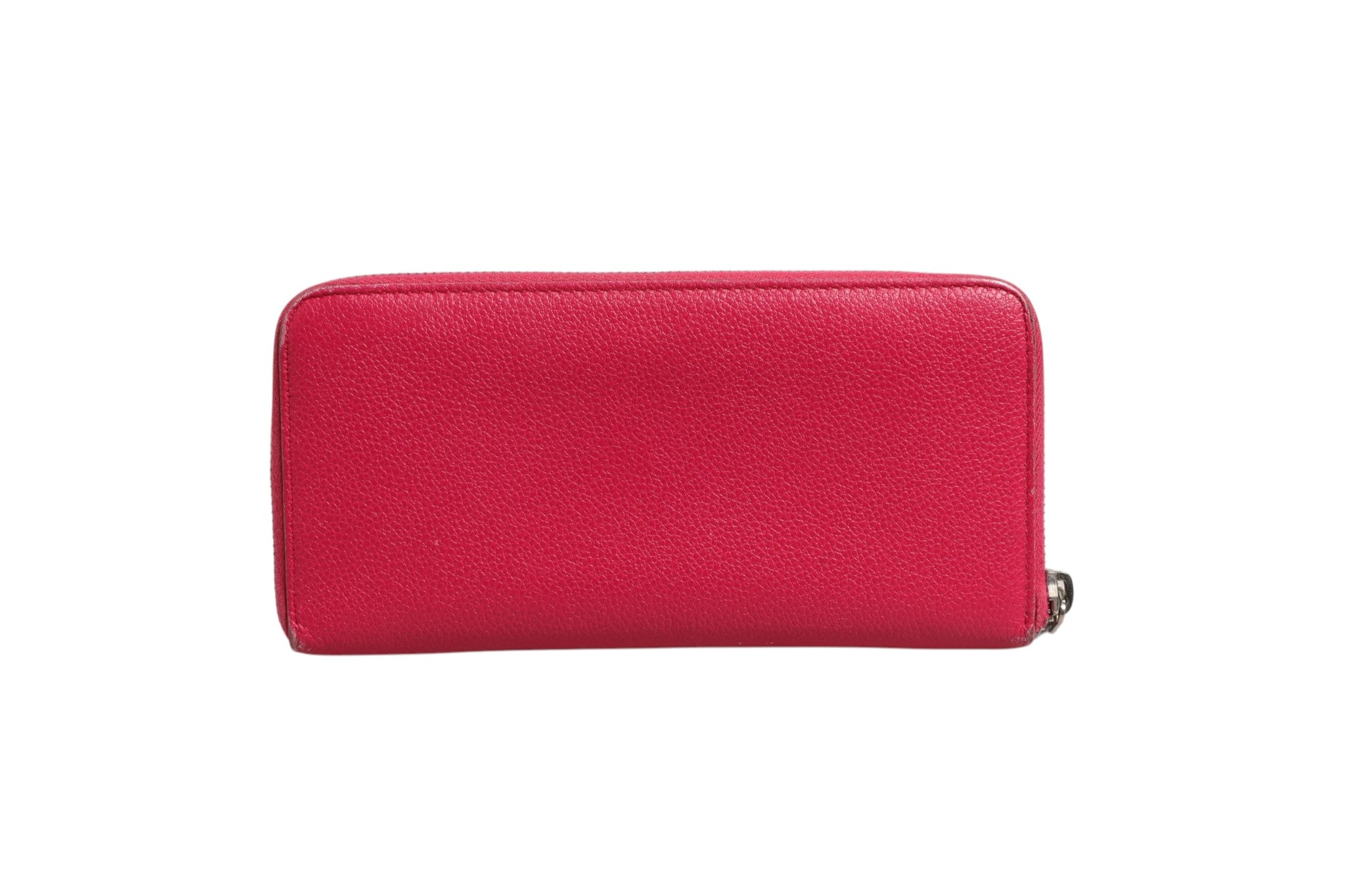 Magenta and Silver logo wallet