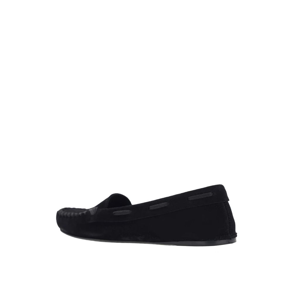 Black Calfskin Flats