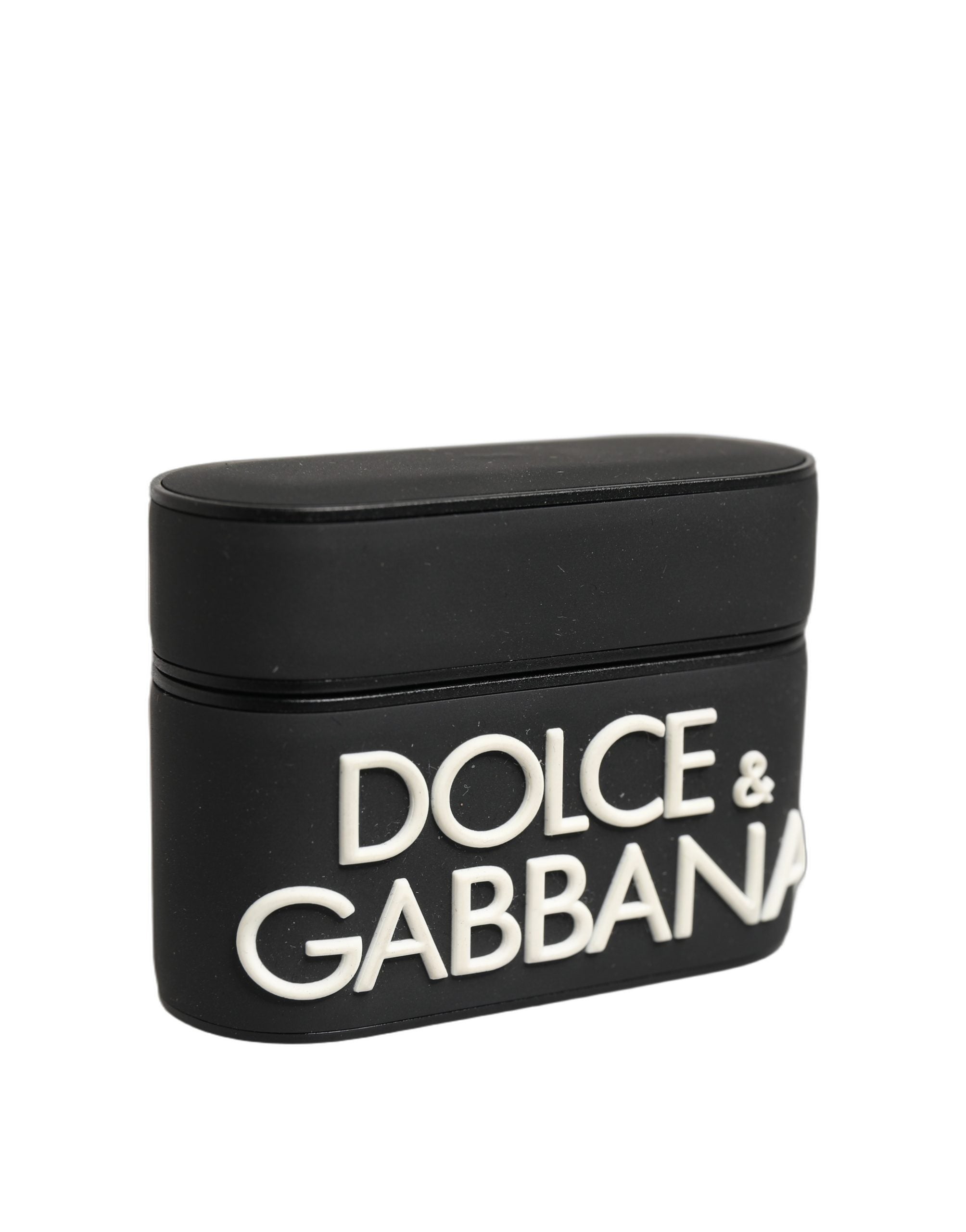 Case Black PVC Embossed Logo Flip Holder Women Airpods