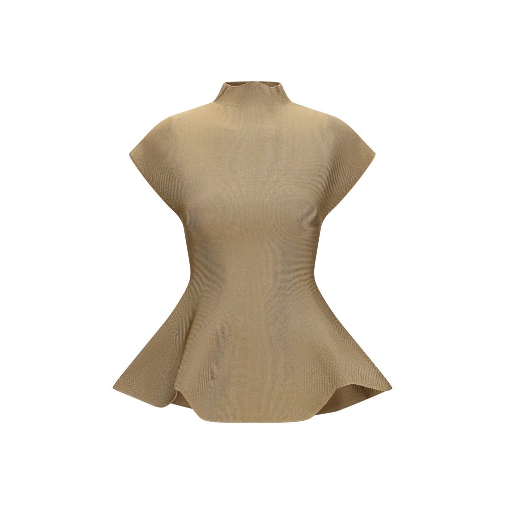 Beige Viscose Blouse