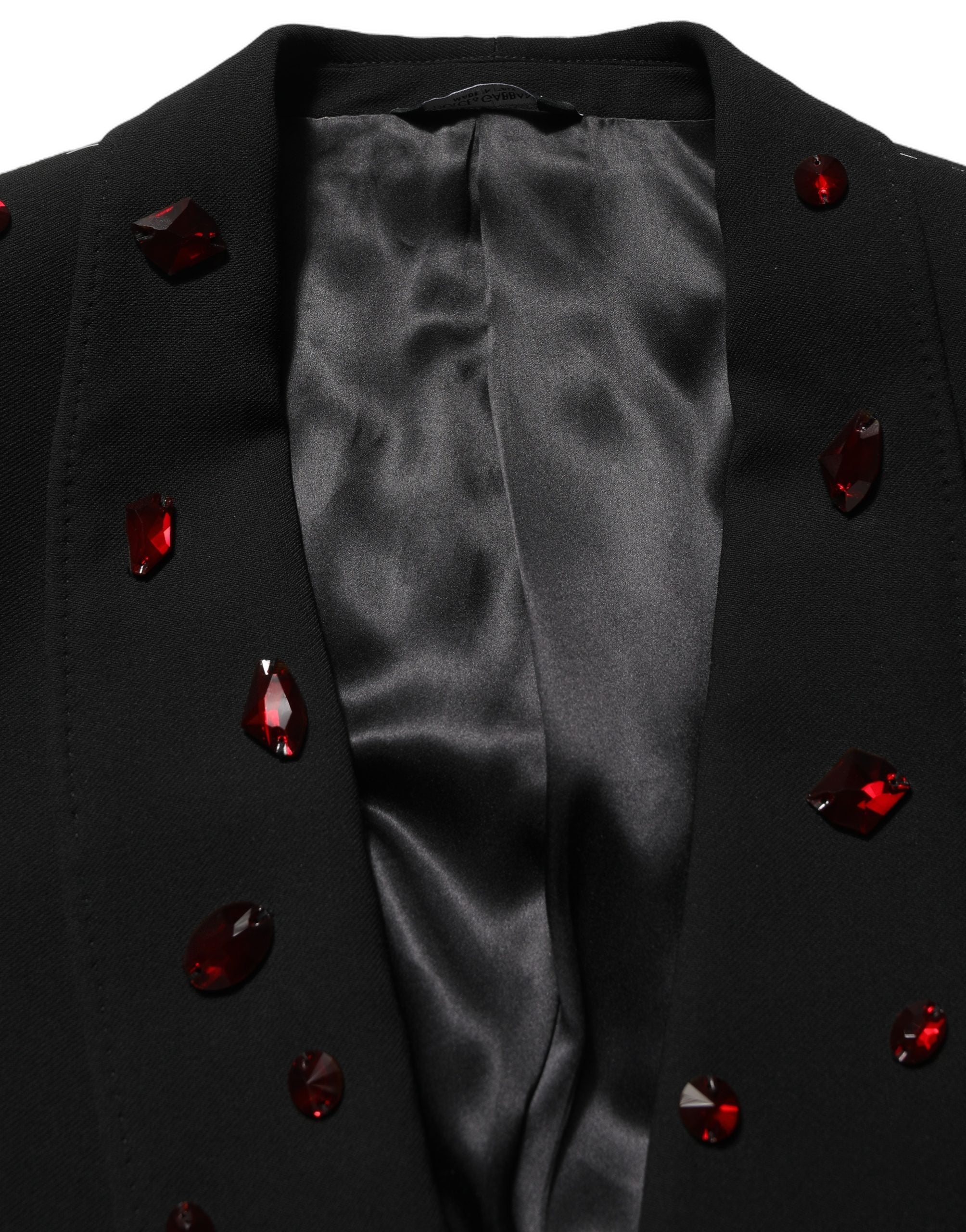 Black Crystal Embellished 2 Piece Suit