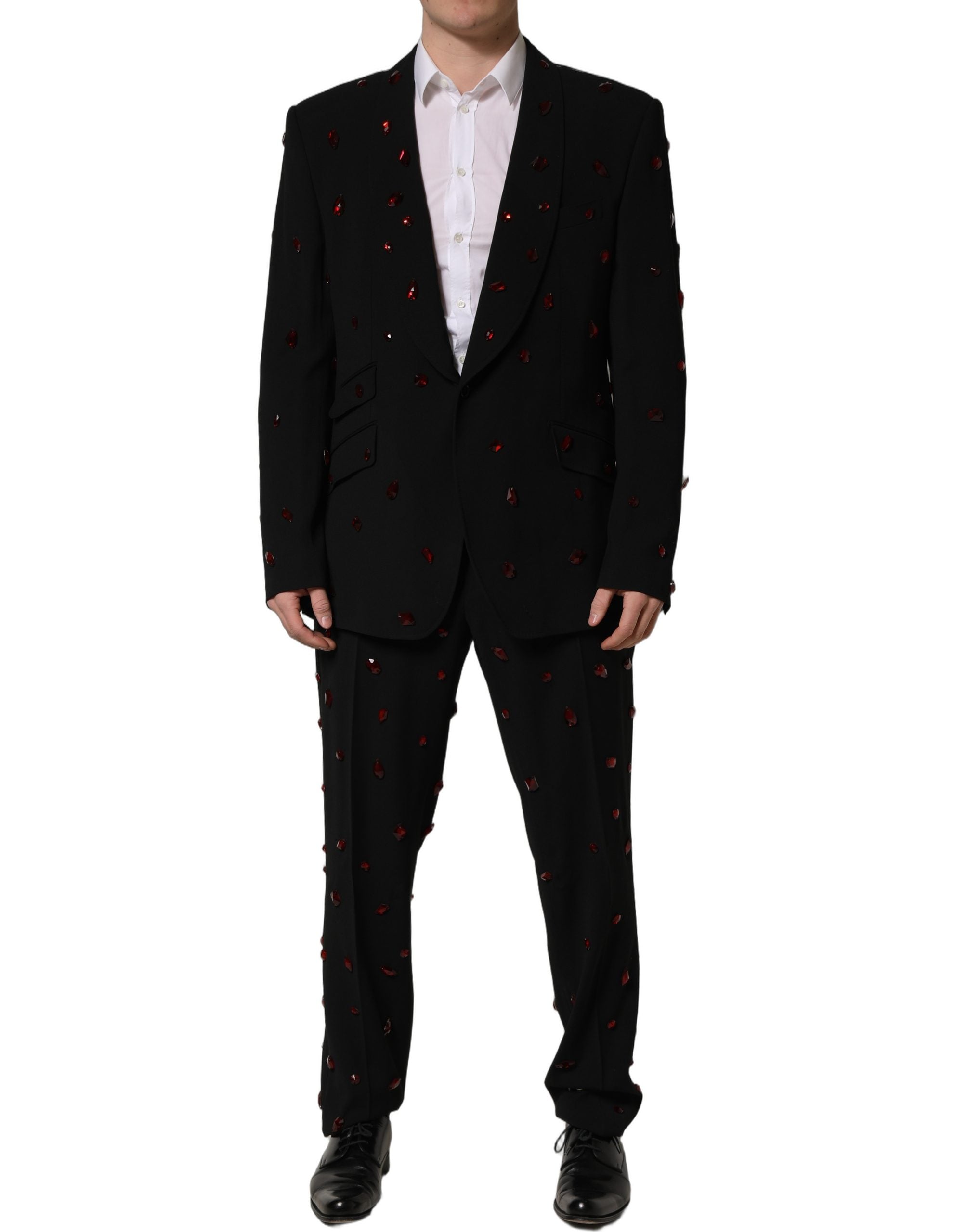 Black Crystal Embellished 2 Piece Suit