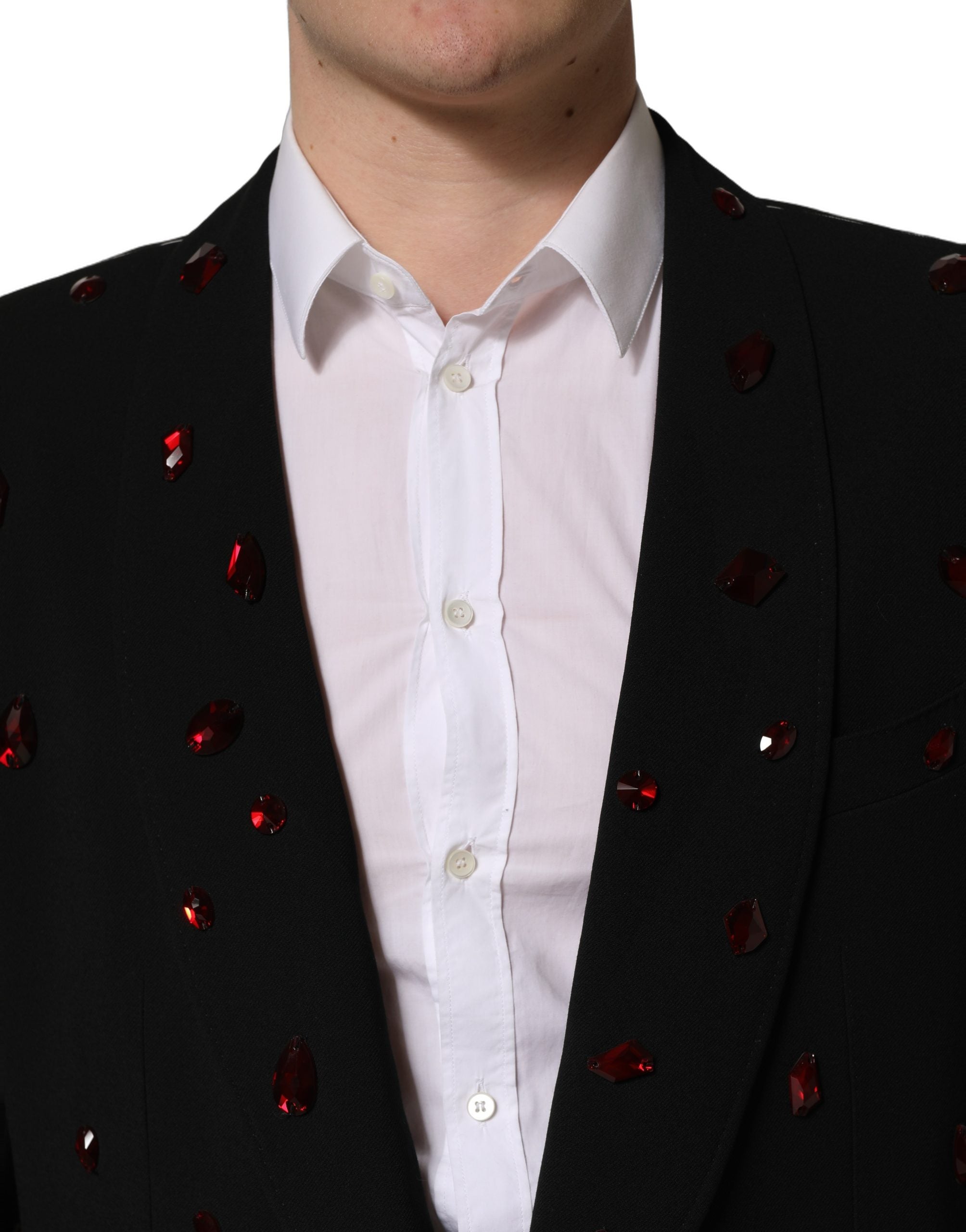Black Crystal Embellished 2 Piece Suit
