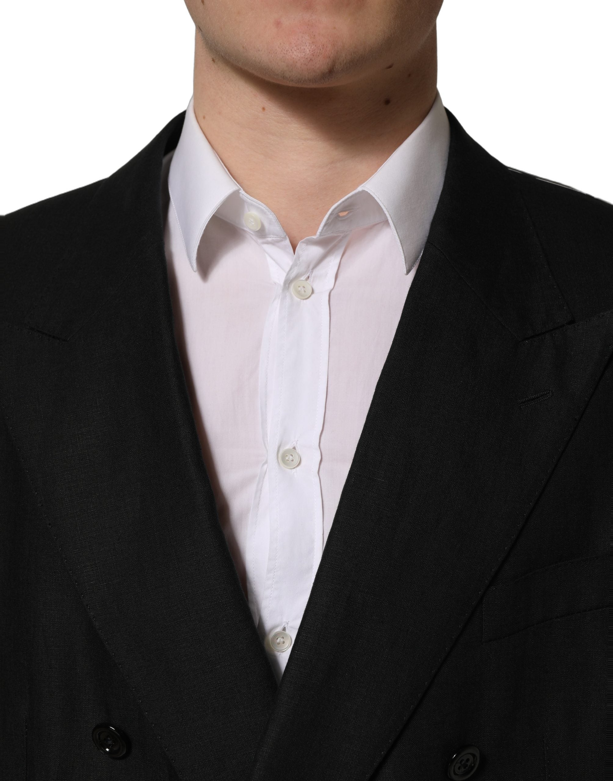 Black Linen Slim Fit Formal 2 Piece Suit