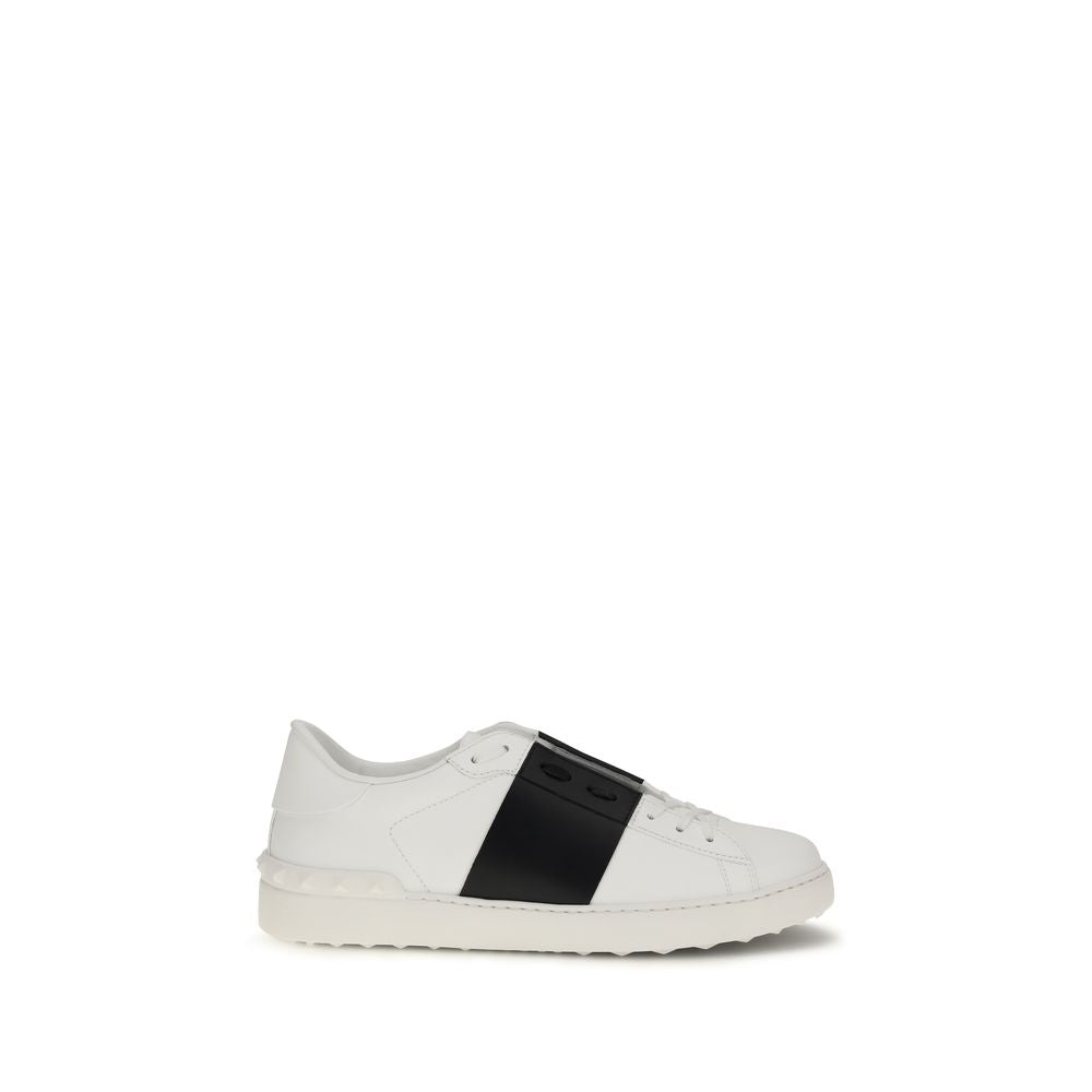 Black And White Calf Leather Bos Taurus Low Top Sneakers