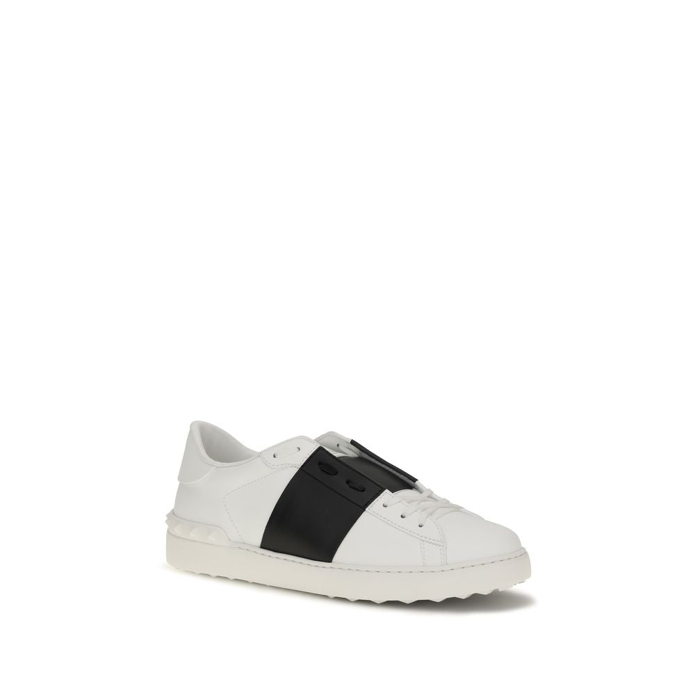 Black And White Calf Leather Bos Taurus Low Top Sneakers