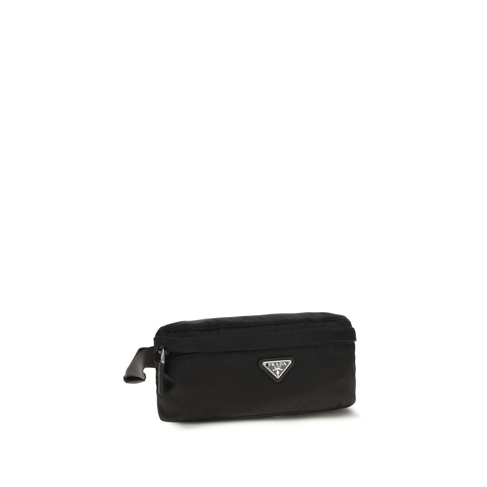 Black Recycled Polyamide Clutch Bag