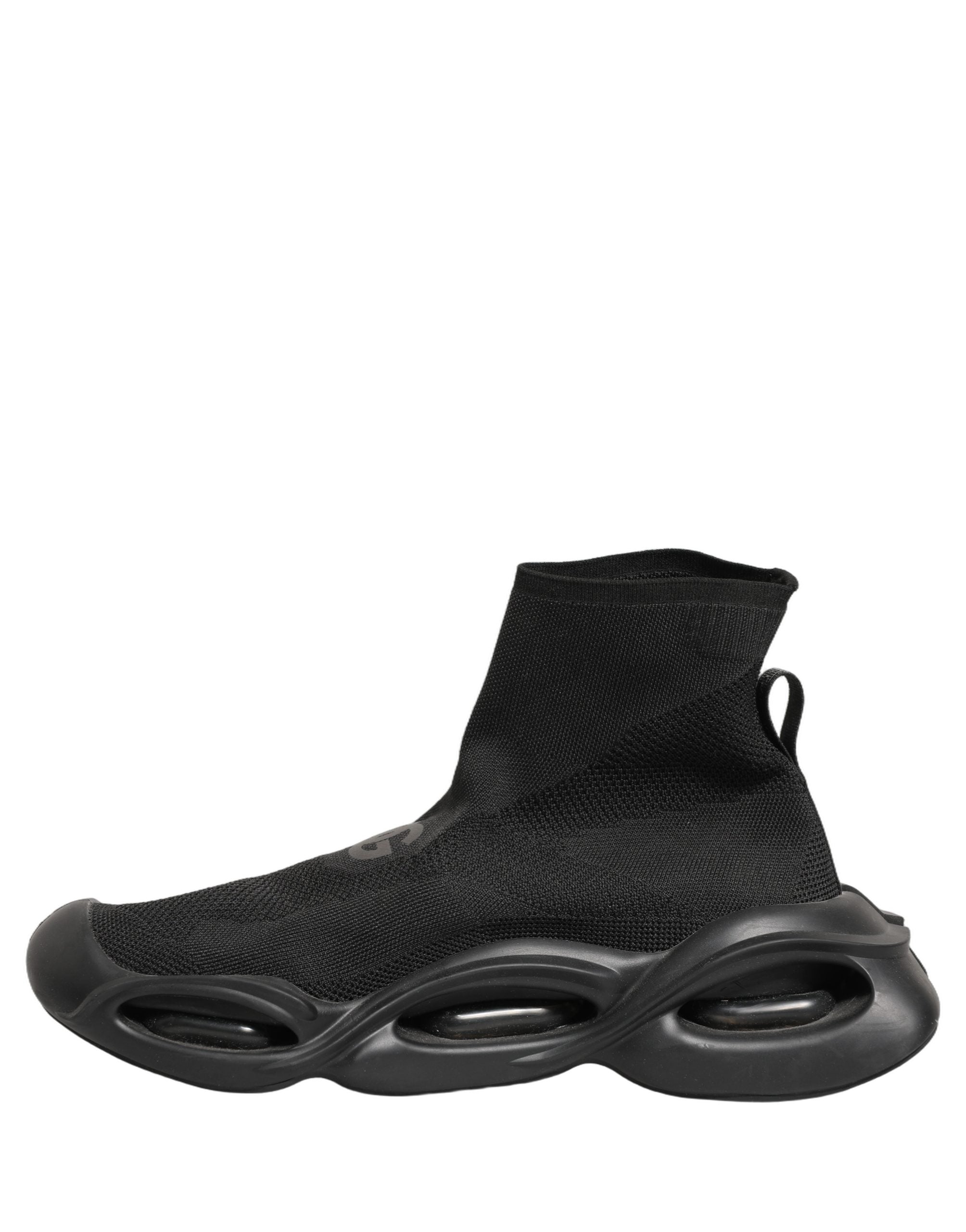 Black Slip On Wave Socks Men Sneakers Shoes