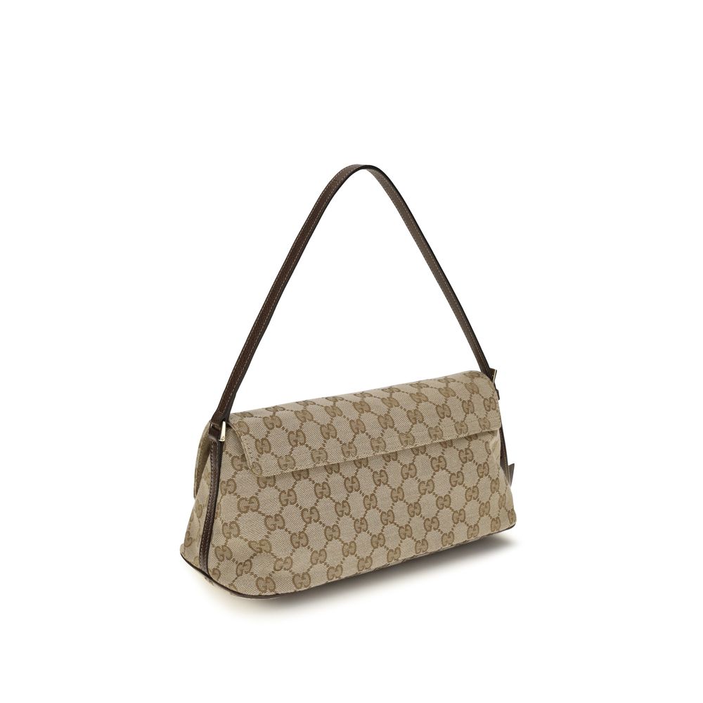 Brown Polyester Shoulder Bag