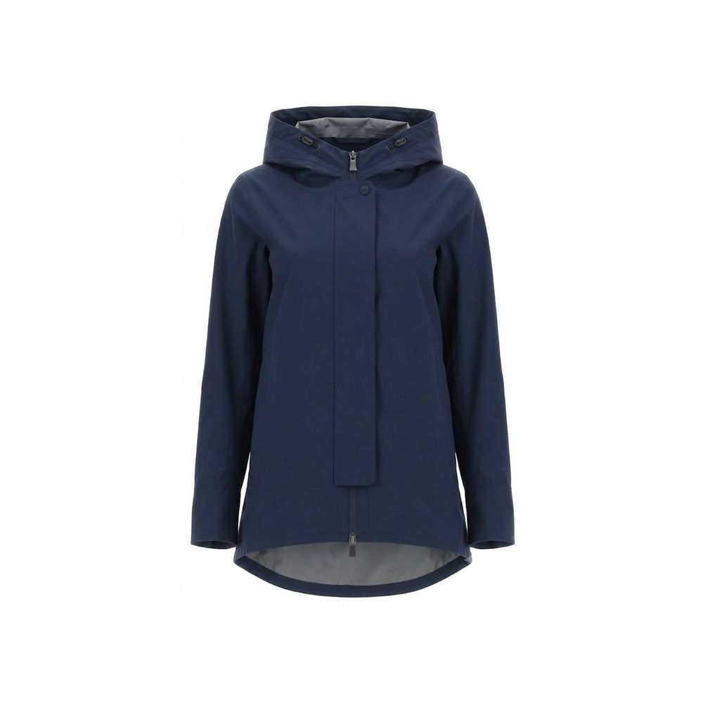 Blue Polyester Shell Jacket