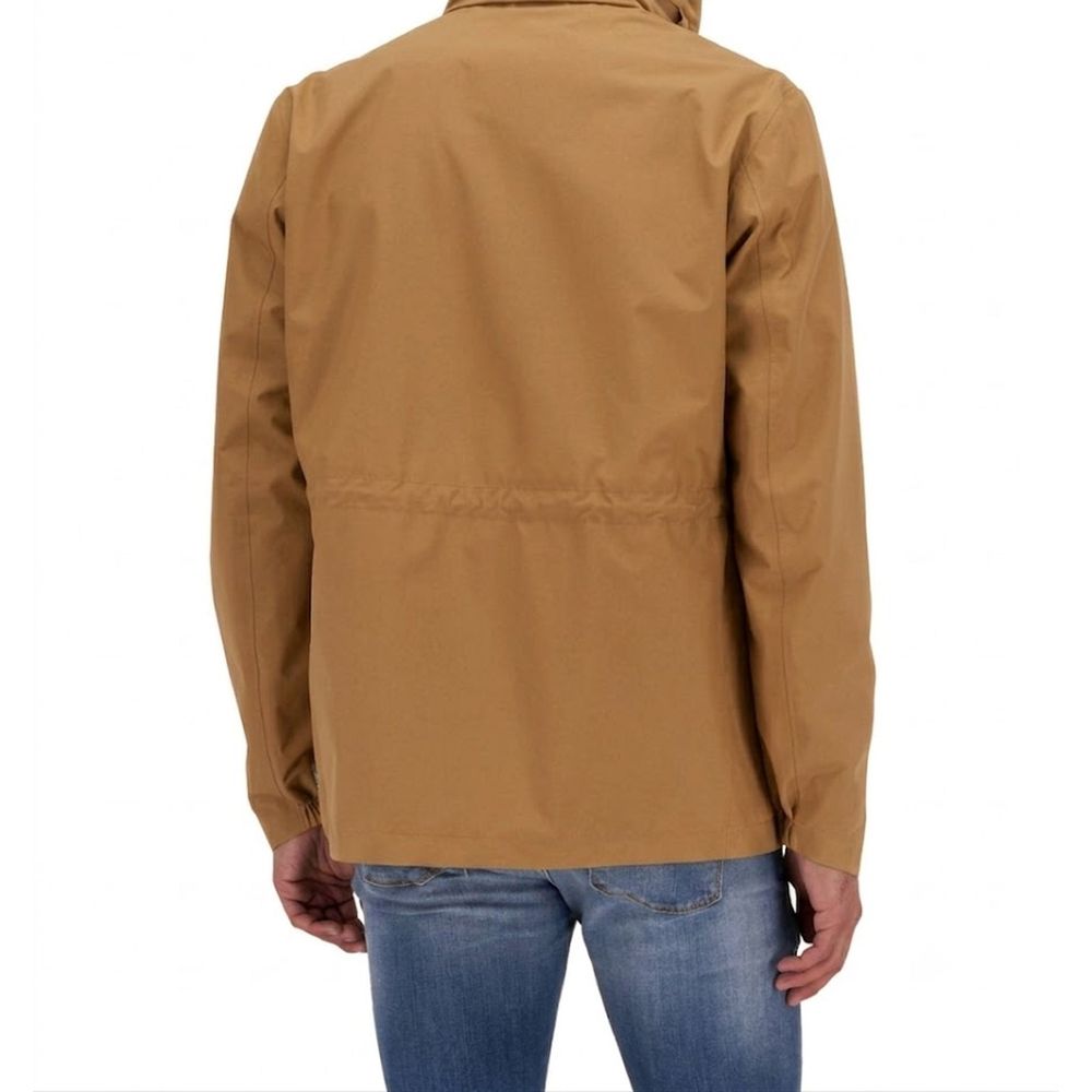 Brown Polyester Shell Jacket