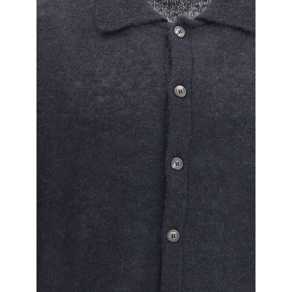 Black Alpaca Vicugna Pacos Cardigan
