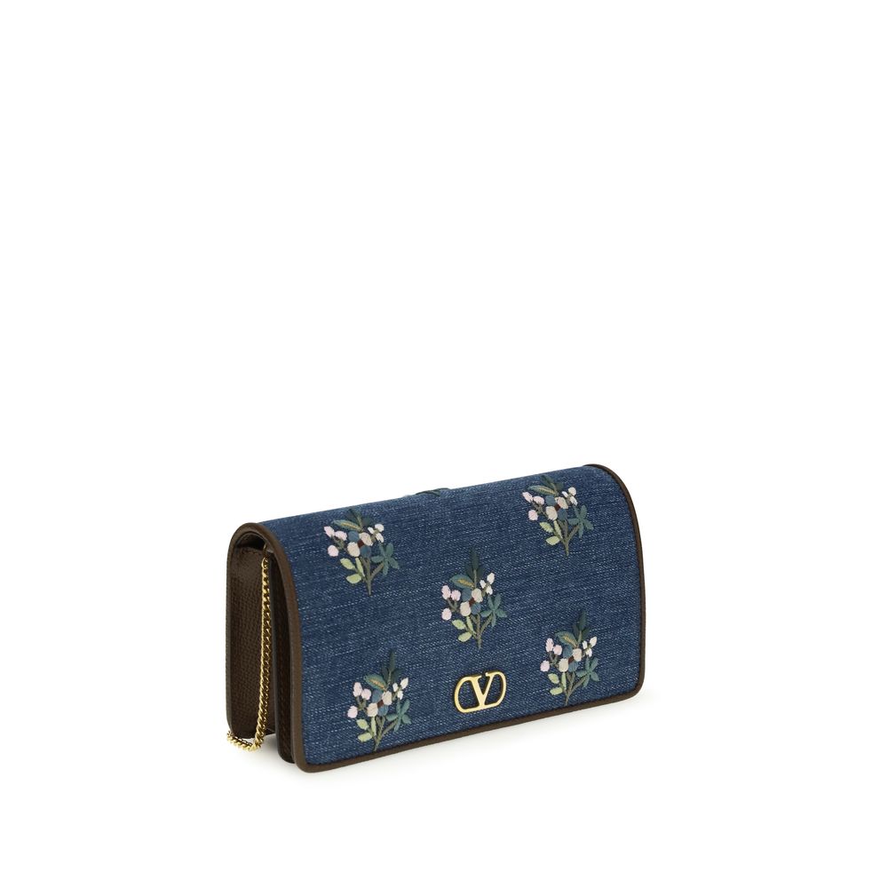 Blue Cotton Shoulder Bag