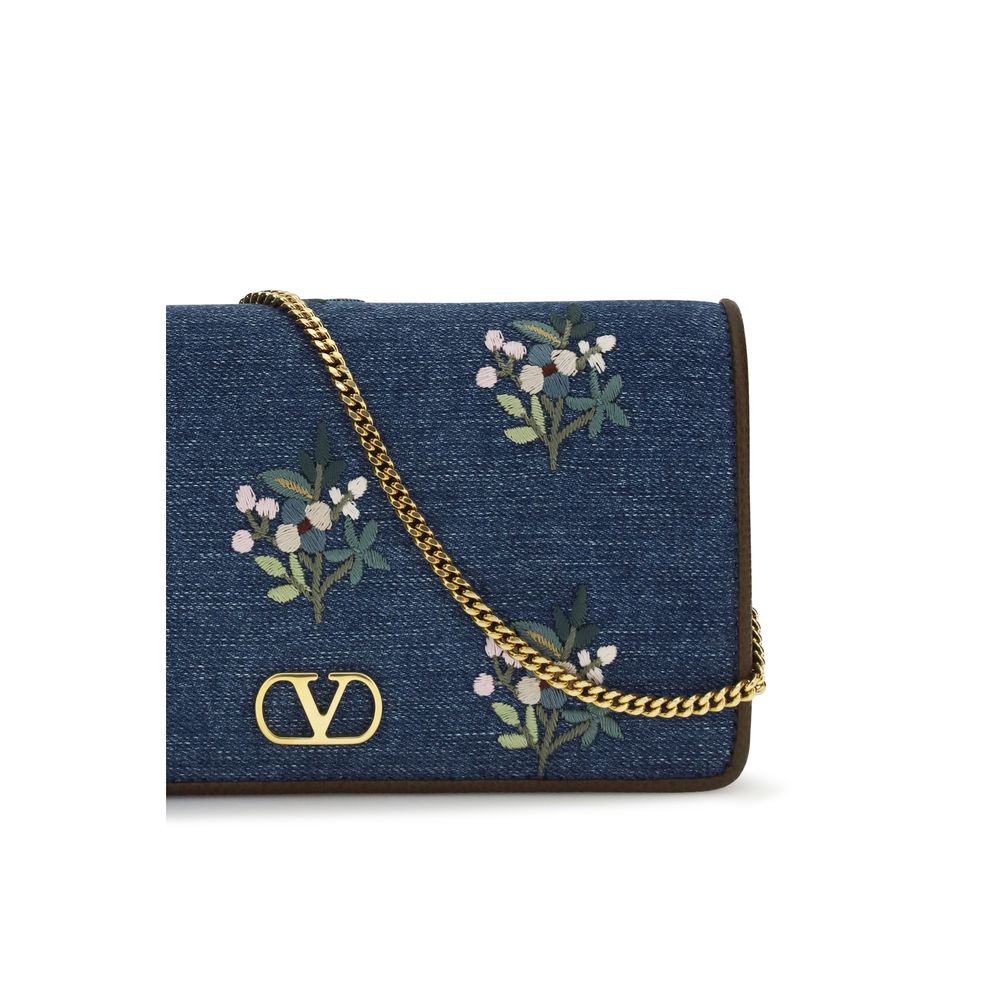 Blue Cotton Shoulder Bag