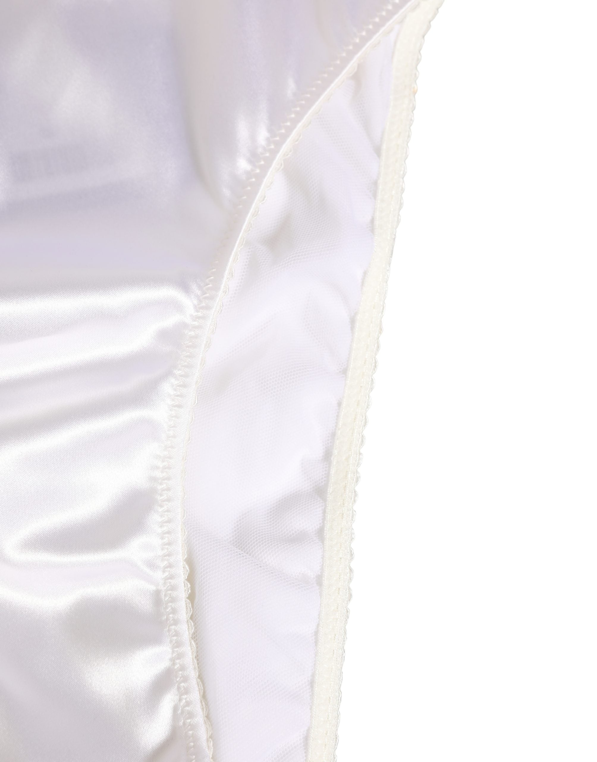 White Satin High-Waist Brief Logo Women Underwear