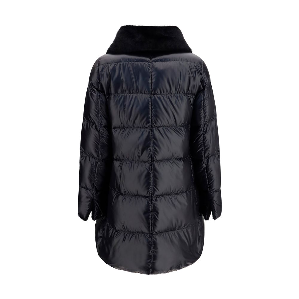 Black Goose Down Full-Length Jacket