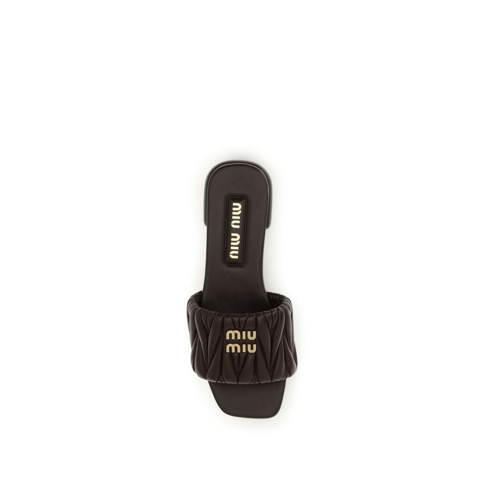 Brown Calf Leather Bos Taurus Flat Sandals