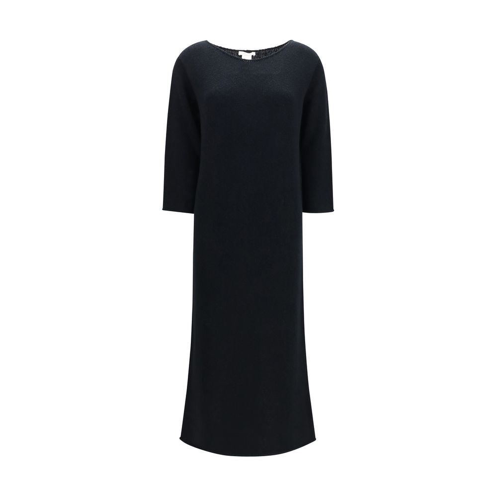 Black Cotton Casual Dress