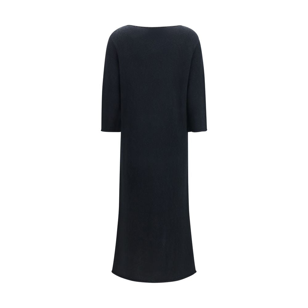 Black Cotton Casual Dress
