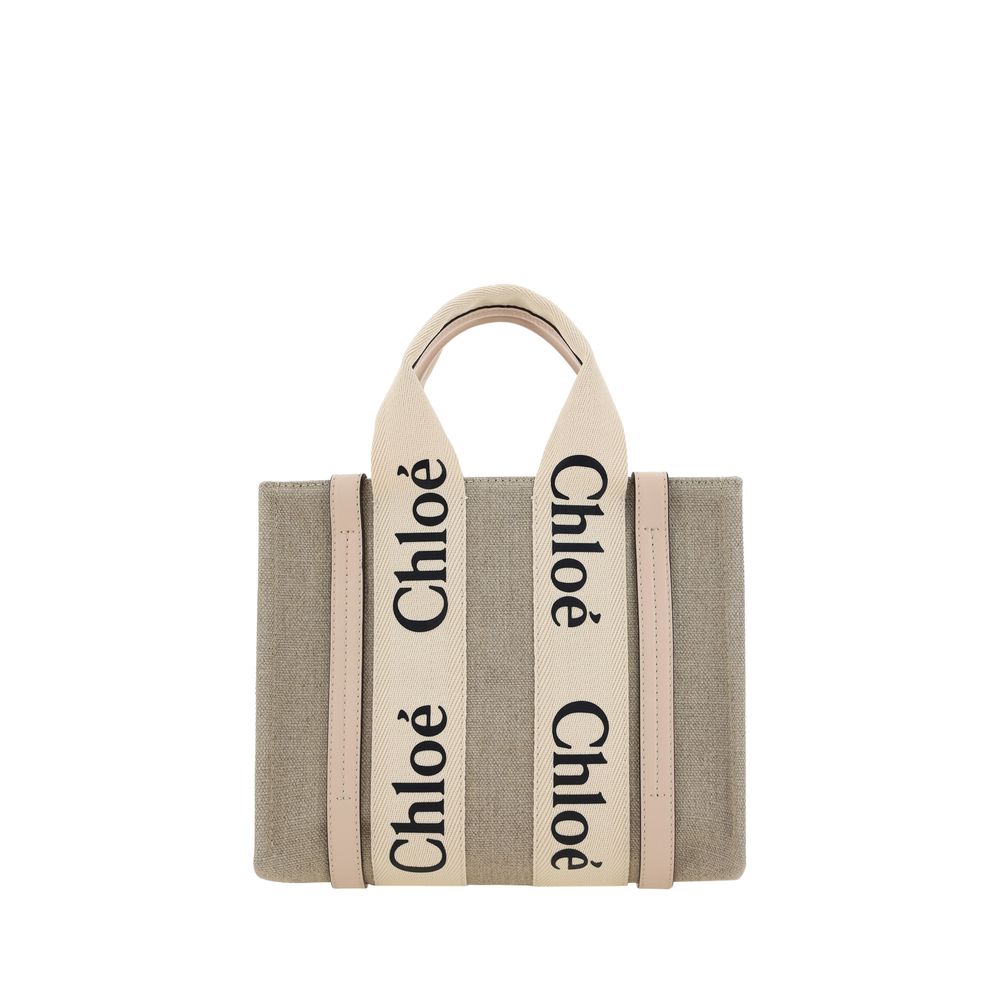 Brown Linen Handbag