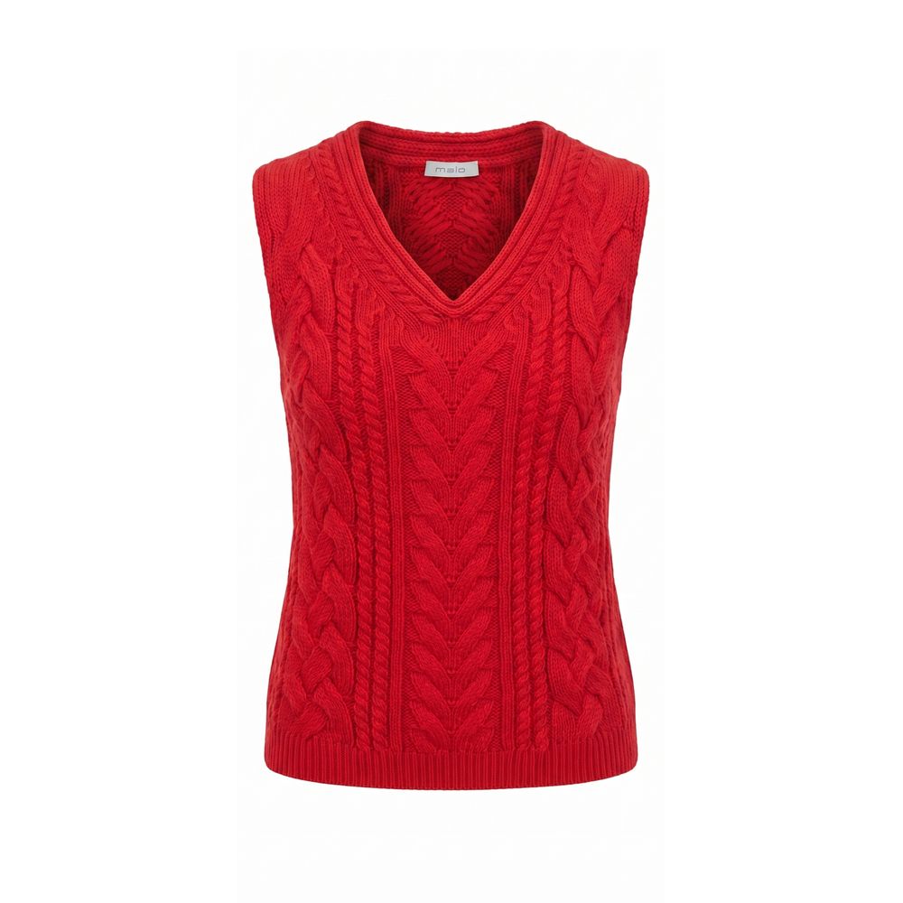 Red Cotton Women Sweater