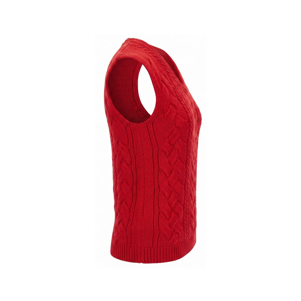 Red Cotton Women Sweater
