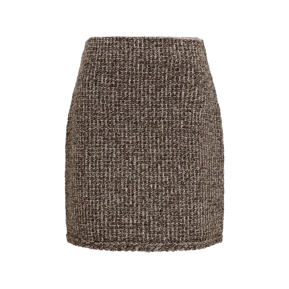 Brown Polyamide Mini Skirt