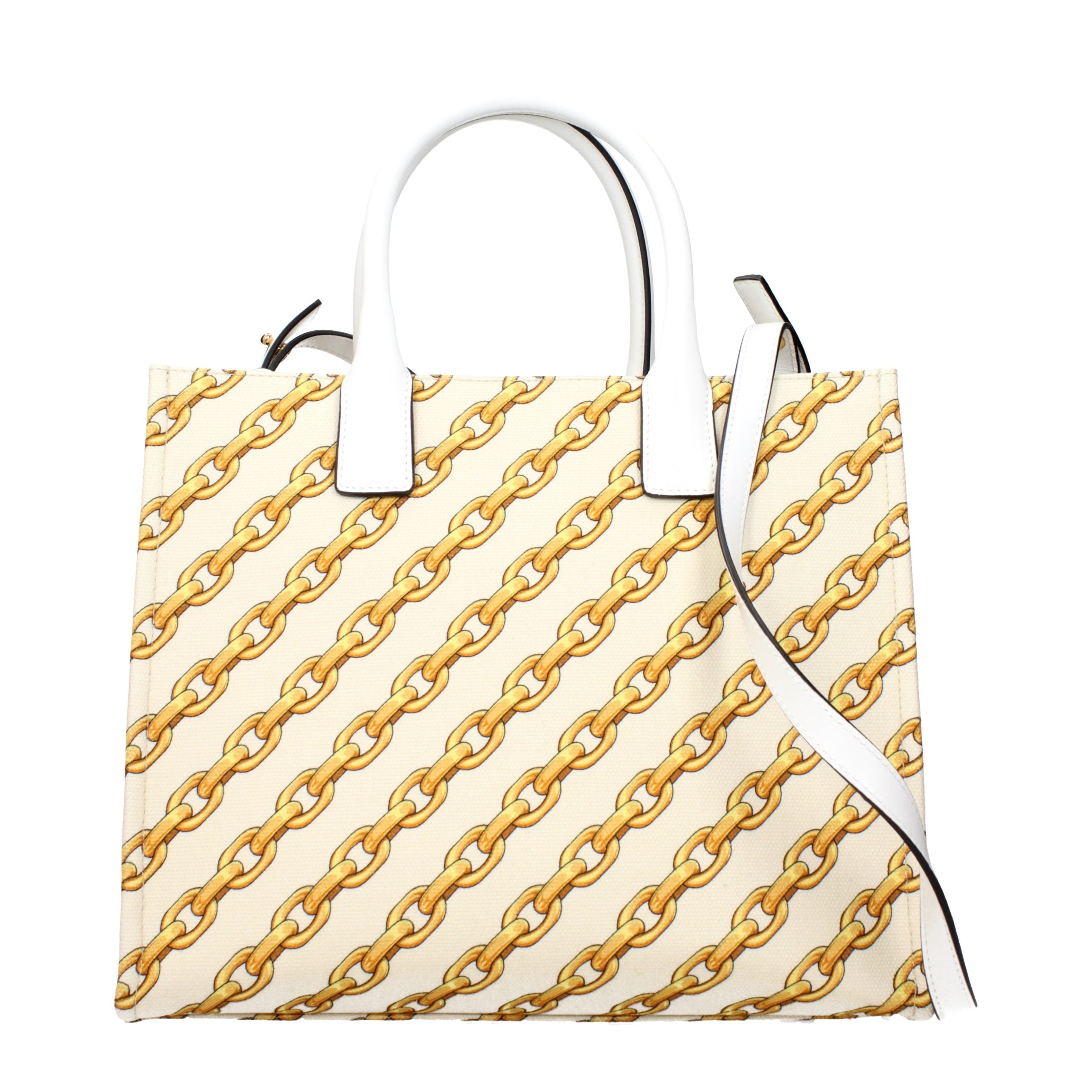 Beige Fabric Handbag
