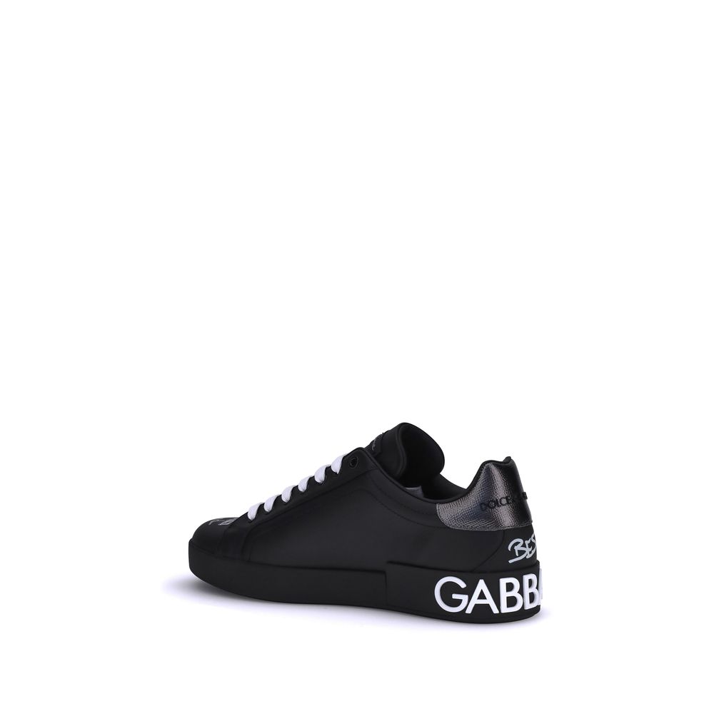 Black Calf Leather Bos Taurus Athletic Sneakers