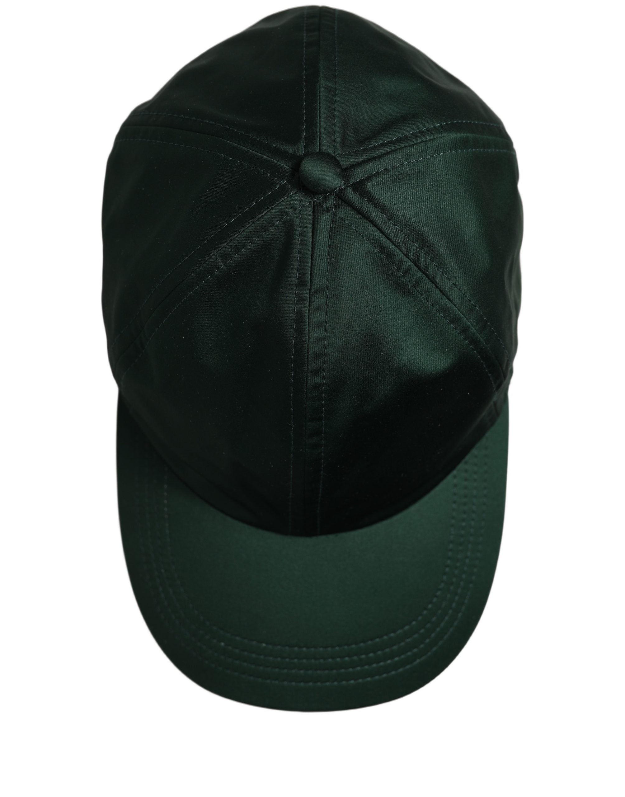 Men Deep Green Cotton Baseball Cap 6 Panels Hat