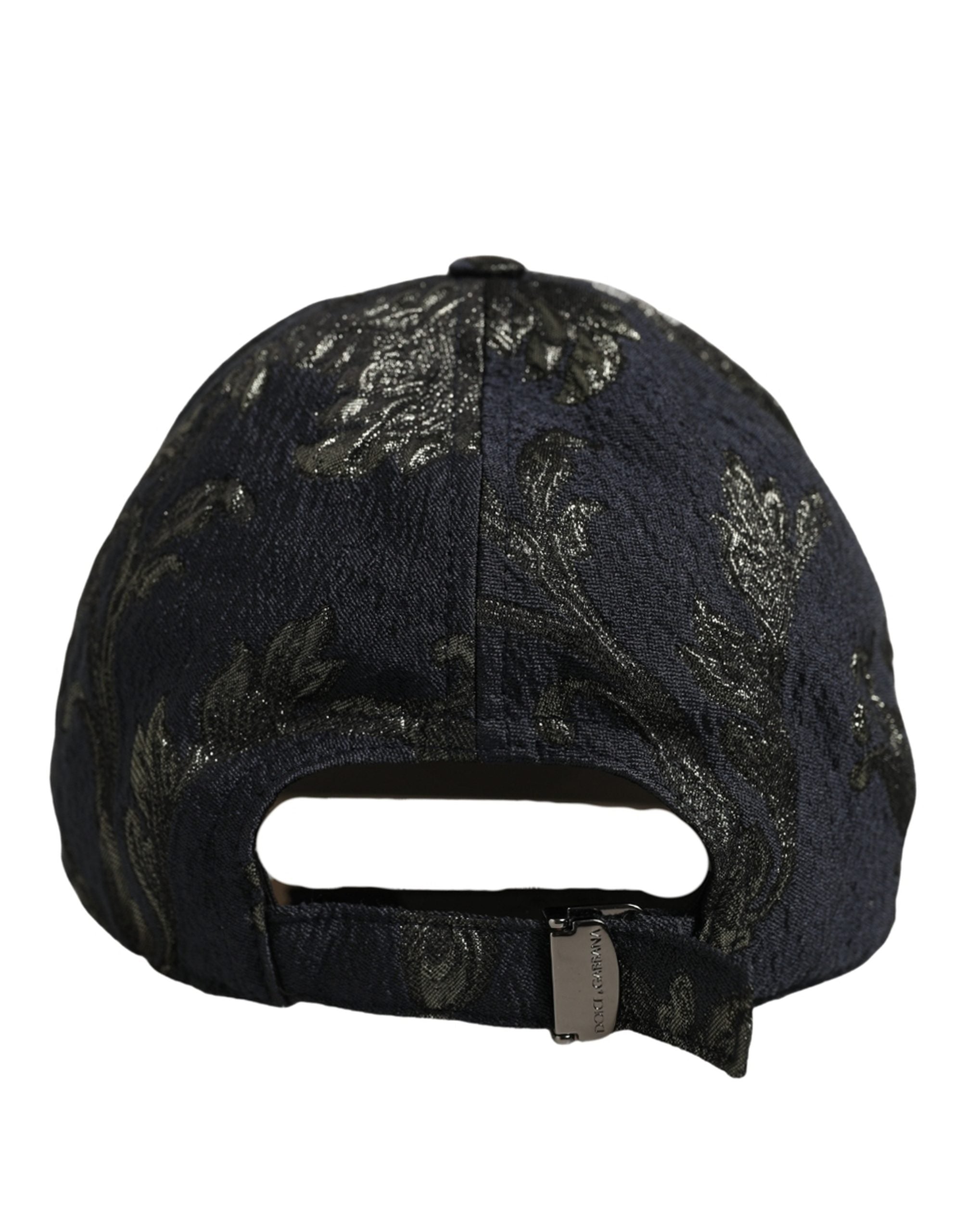 Men Black Floral Barocco Cotton Baseball Cap Hat