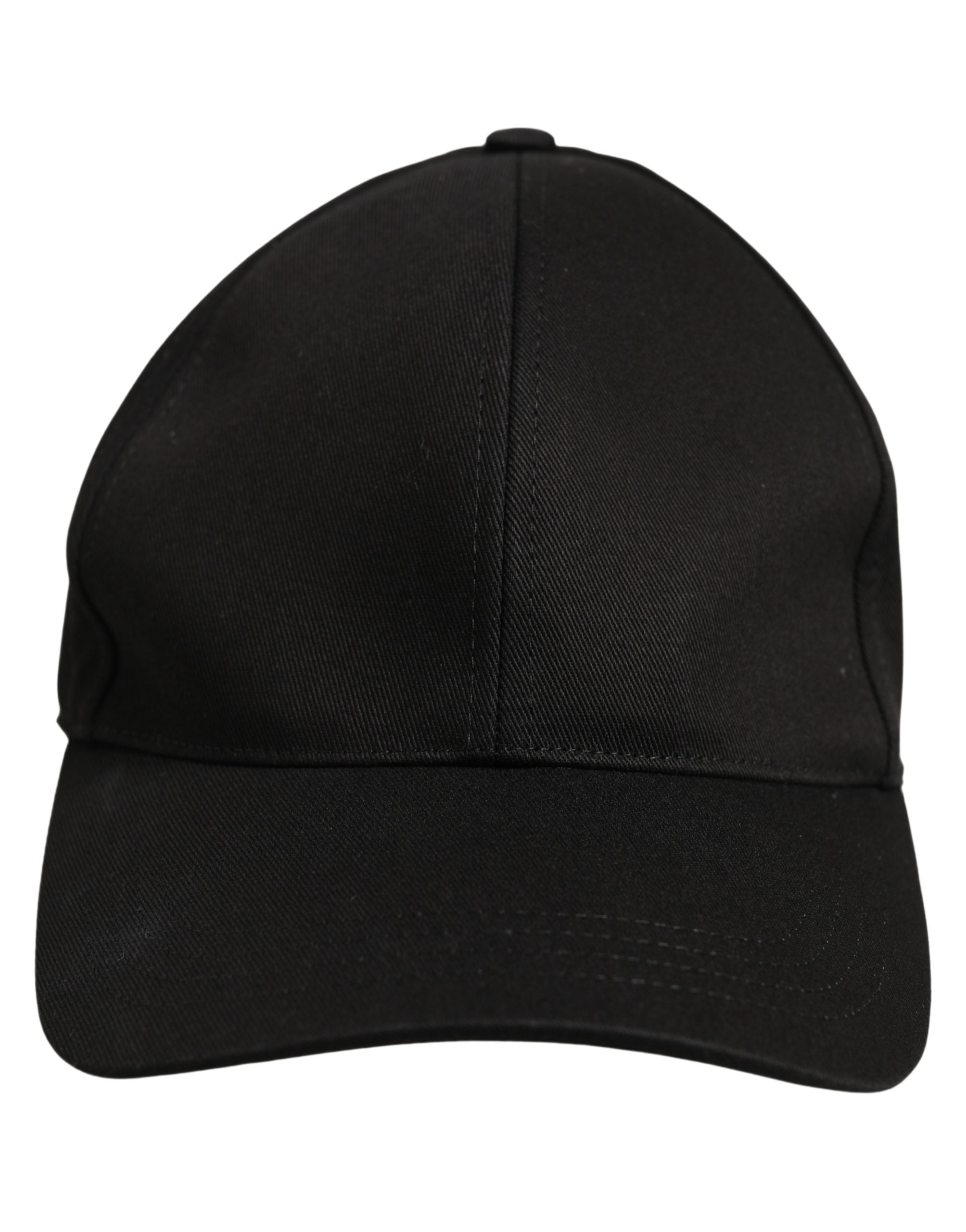 Men Black Cotton Baseball Capello 6 Panels Hat
