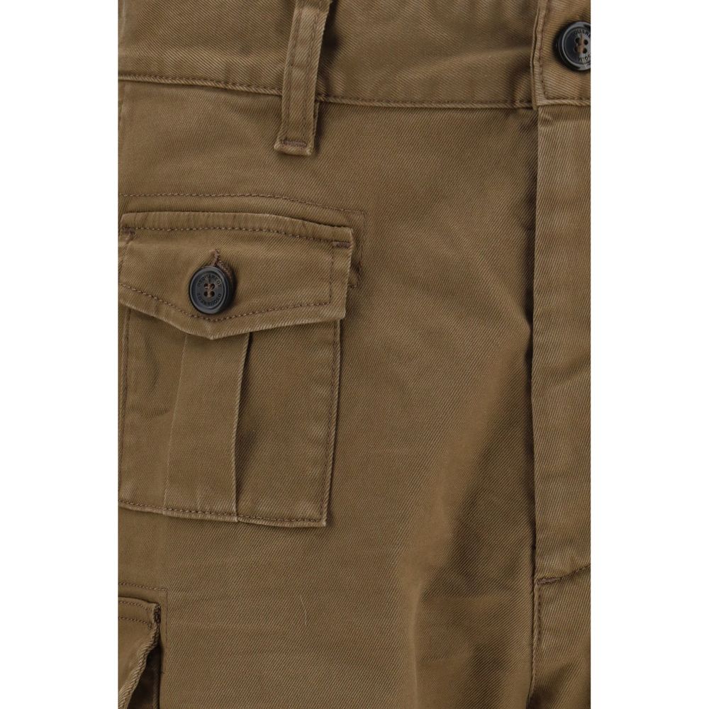 Brown Cotton Bermuda Shorts