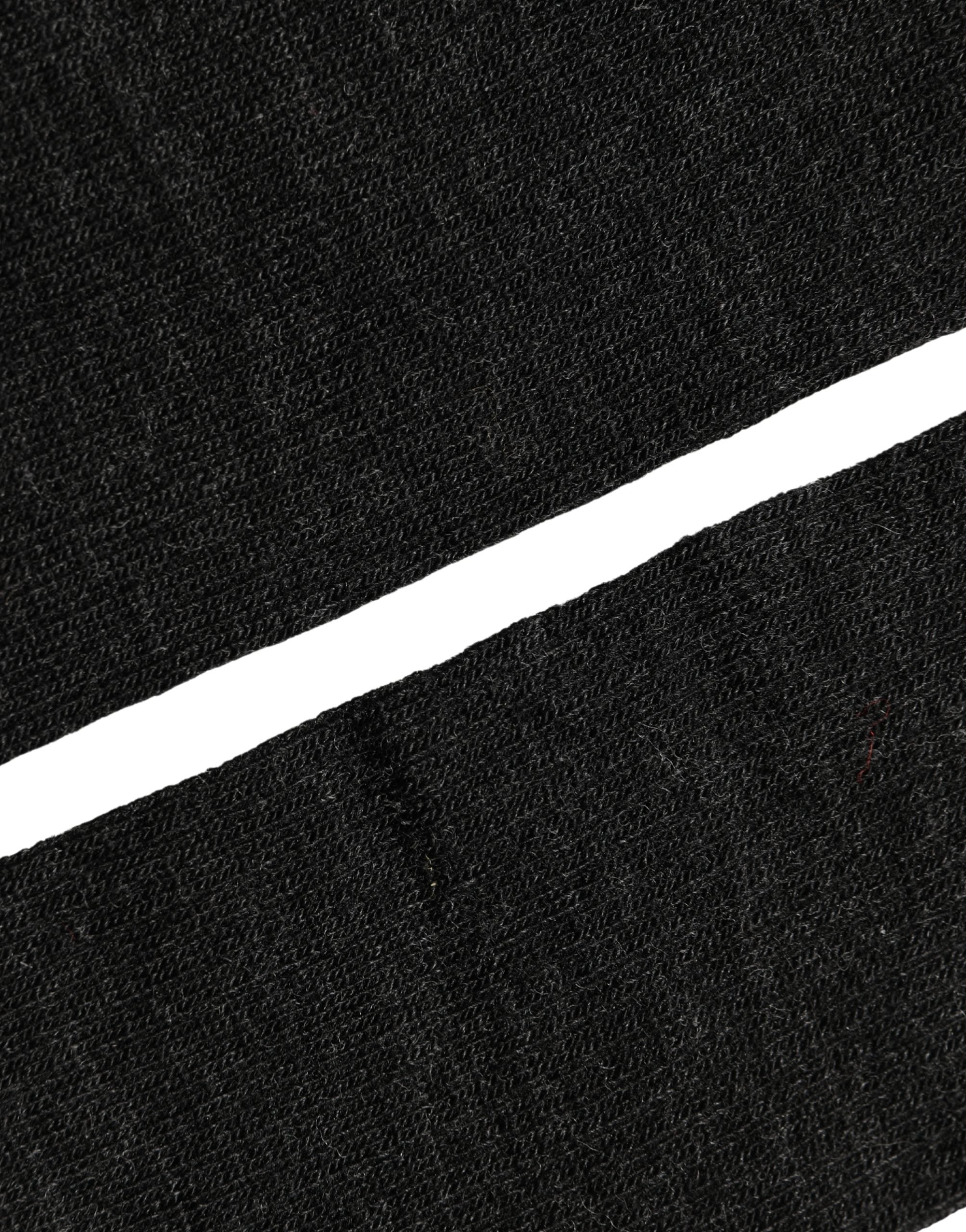 Black Wool Knit Calf Long Women Accessory Socks