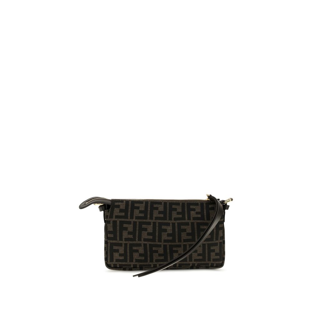 Brown Polyester Shoulder Bag