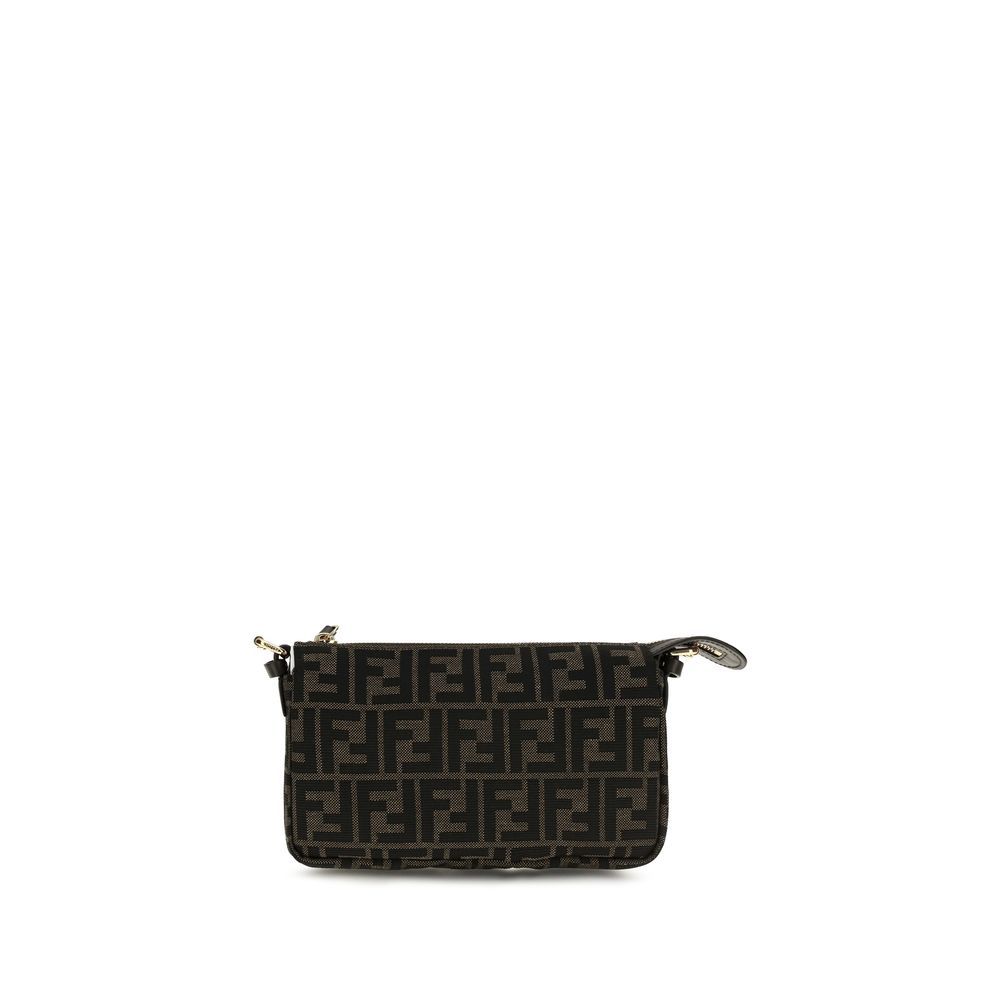 Brown Polyester Shoulder Bag