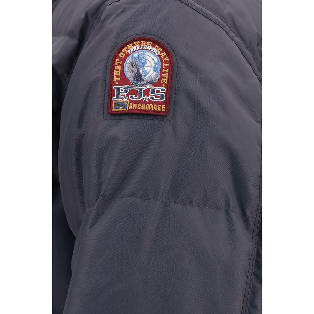 Gray Polyamide Full-Length Jacket