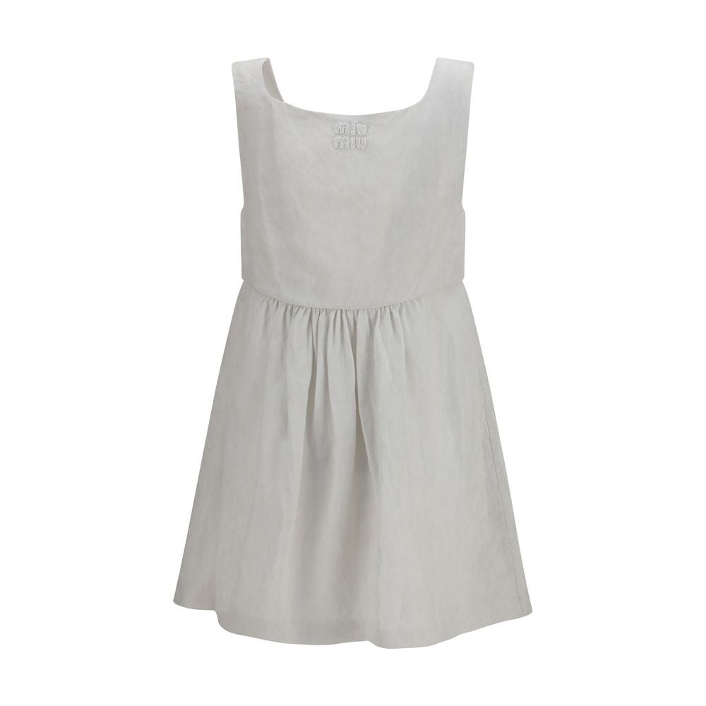 White Linen Casual Dress