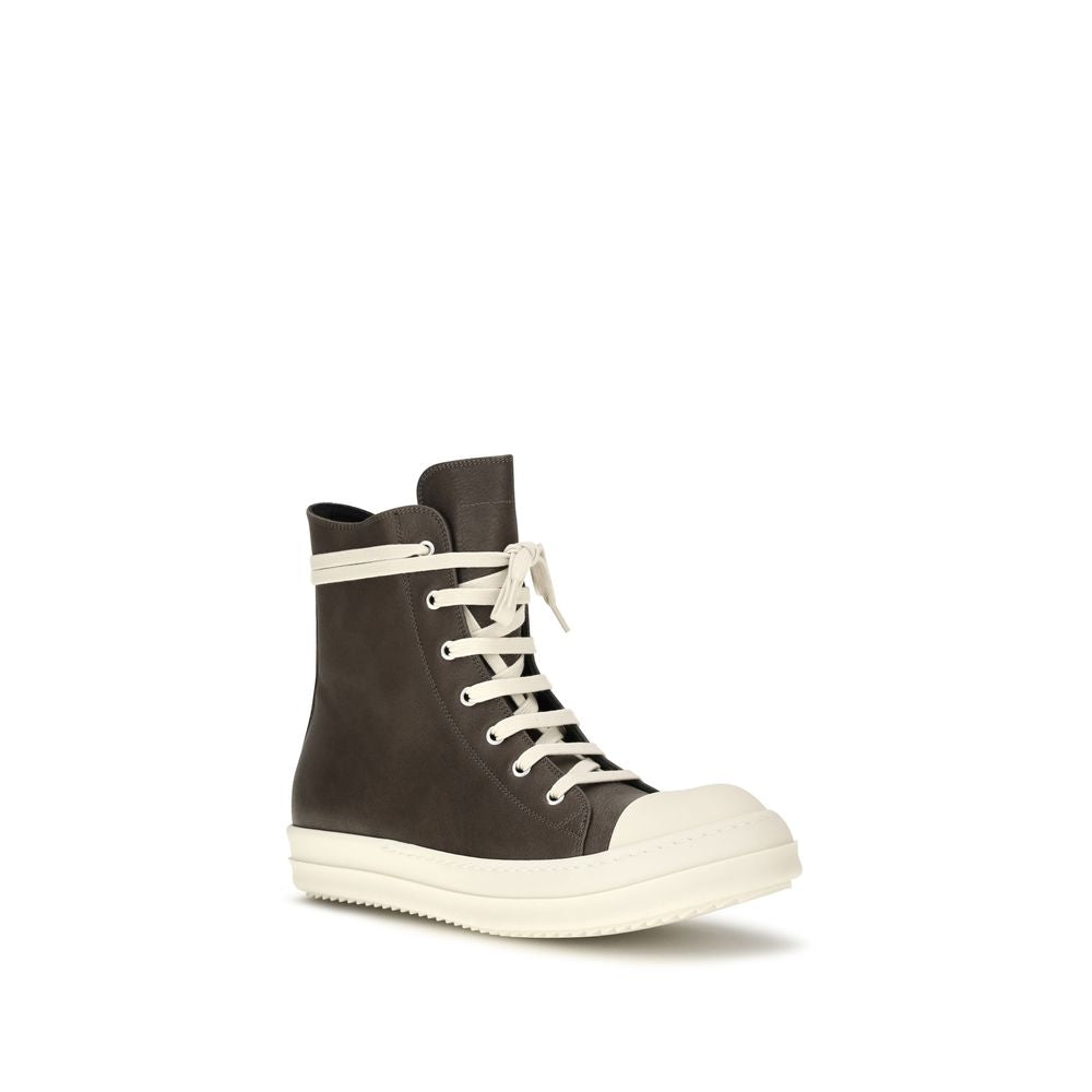 Brown Calf Leather Bos Taurus High Top Sneakers