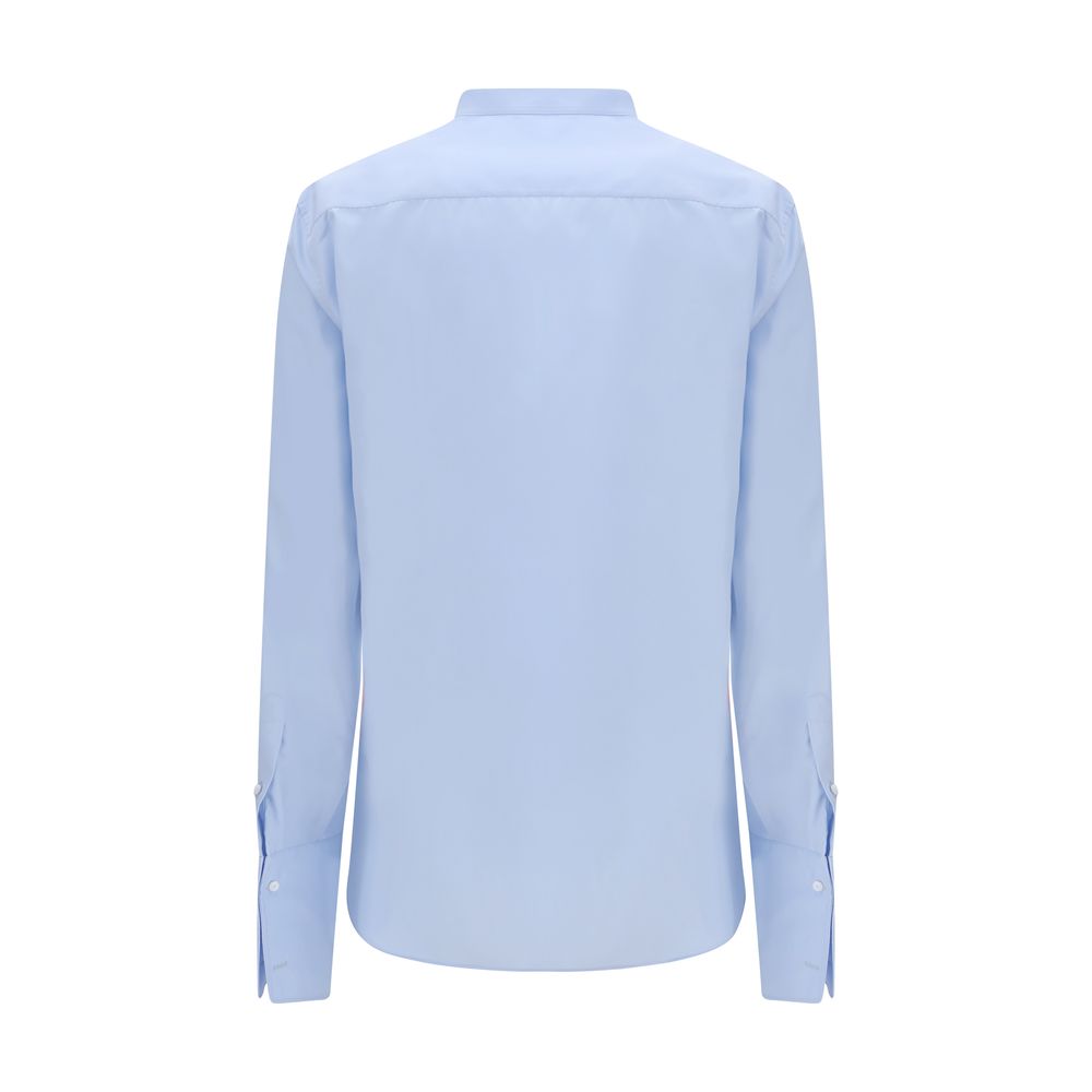 Blue Cotton Dress Shirt