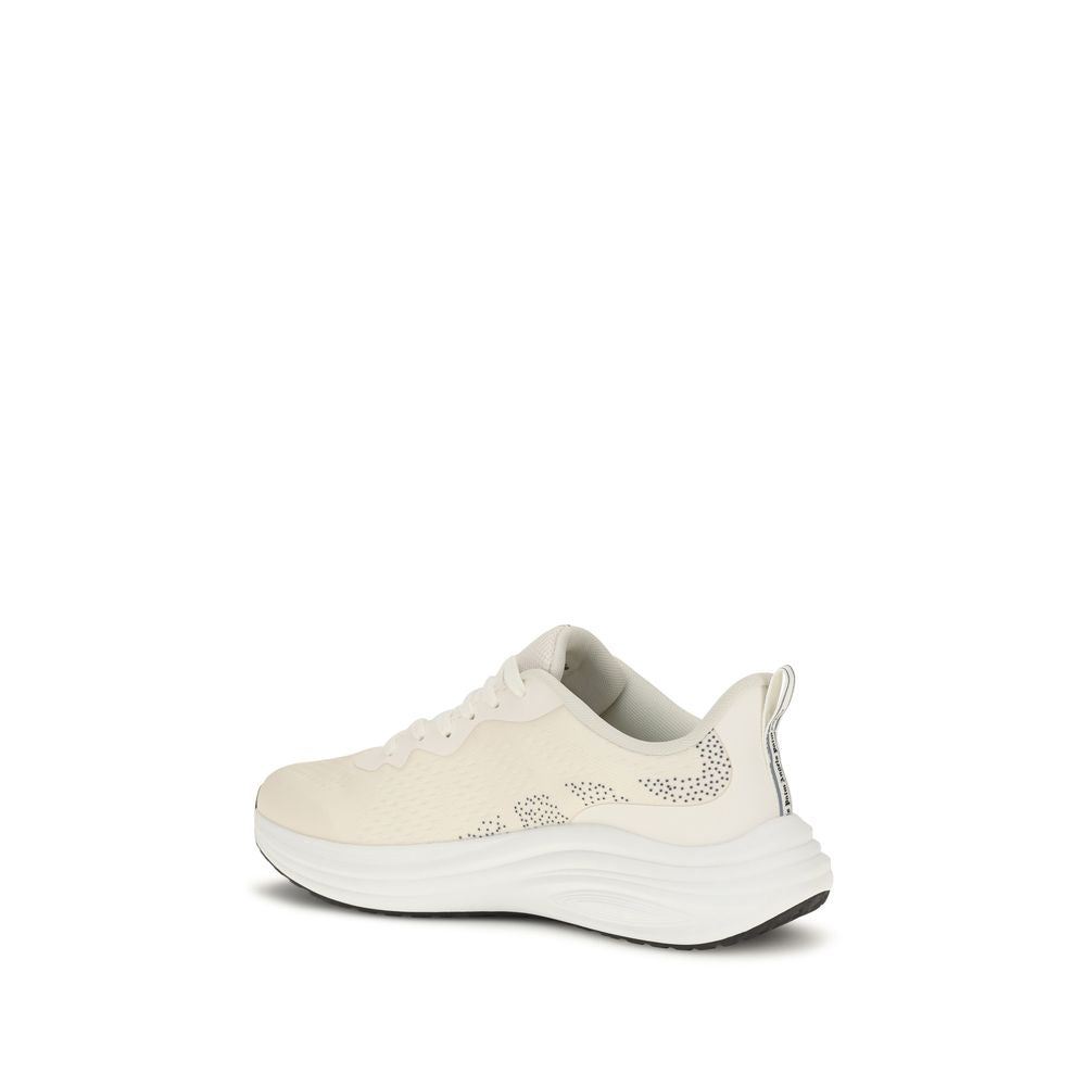 Beige Fabric Low Top Sneakers