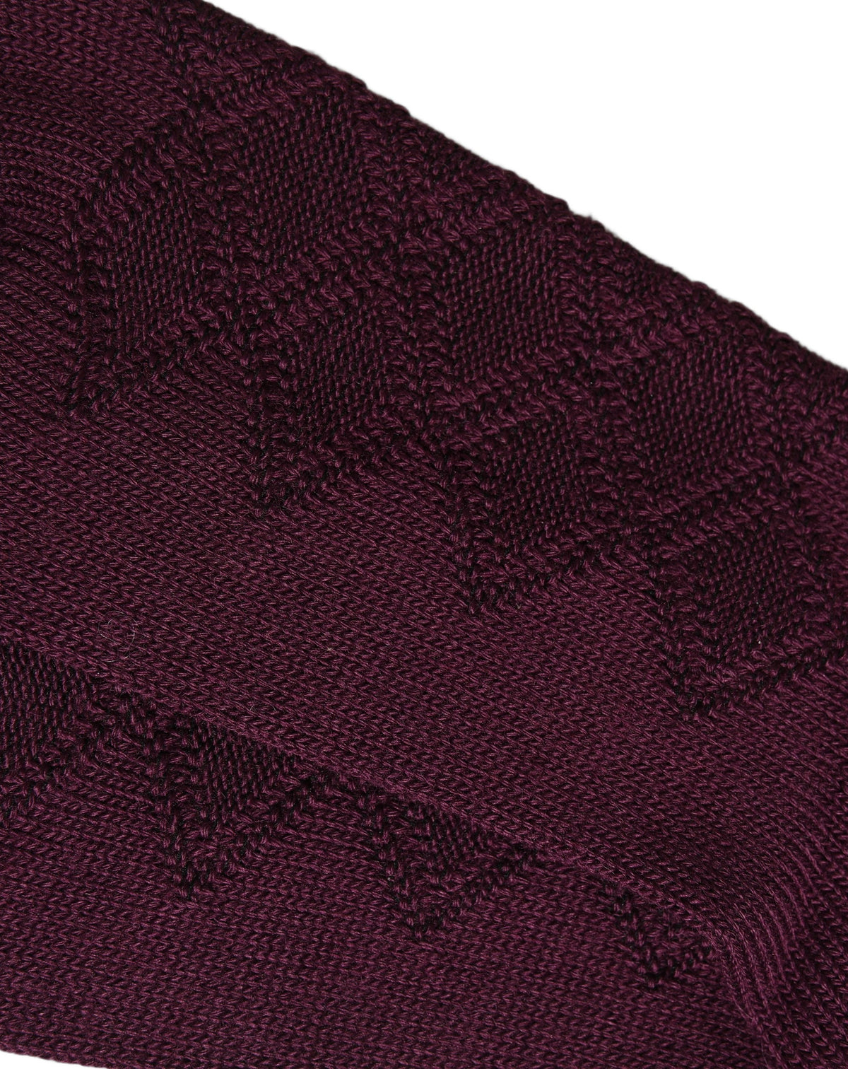 Burgundy Wool Crest Logo Knee High Accessory Socks