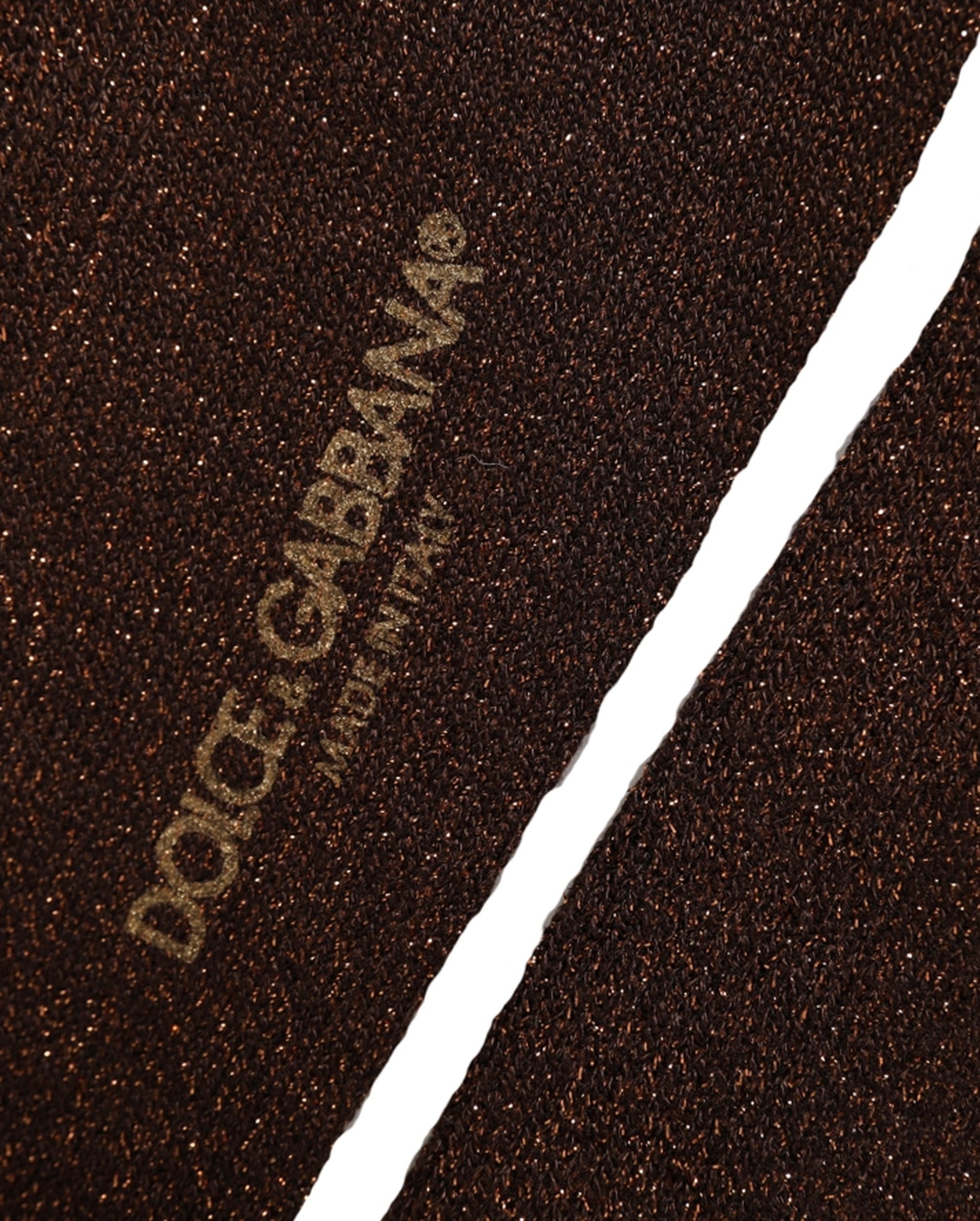 Dark Brown Viscose Logo Mid Calf Accessory Socks