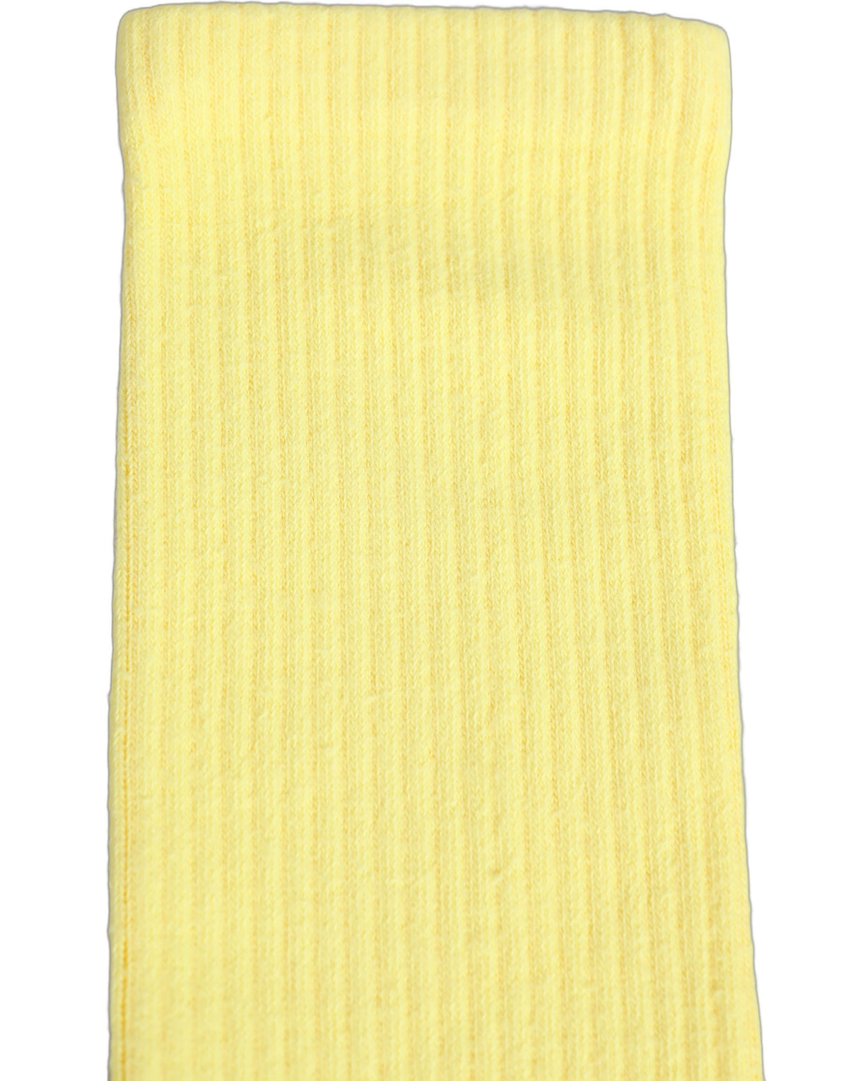Yellow Cotton Ribbed Mid Calf Women Accessory Socks